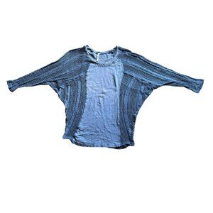 Mono Reno Women's Knitted Navy Blue Long Sleeve Top